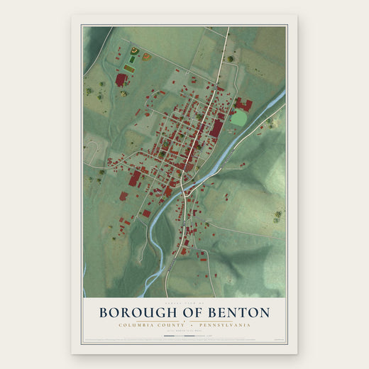 Borough of Benton, Columbia County, Pennsylvania map print, the full design