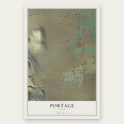 Portage, Utah map print, the full design