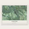 Norfork, Arkansas map print, the full design