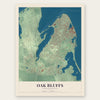 Oak Bluffs, Massachusetts map print, the full design