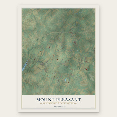 Mount Pleasant, Adams County, Pennsylvania map print, the full design