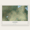 Rosser, Texas map print, the full design