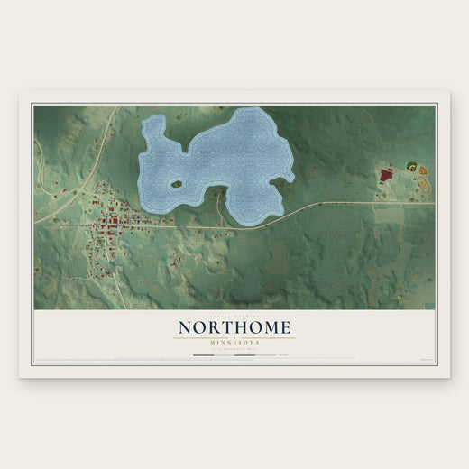 Northome, Minnesota map print, the full design