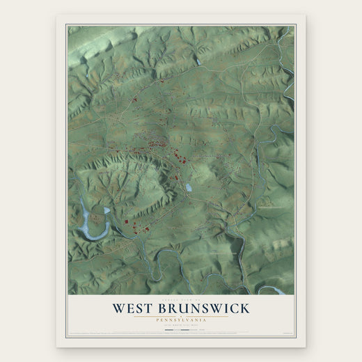 West Brunswick, Pennsylvania map print, the full design