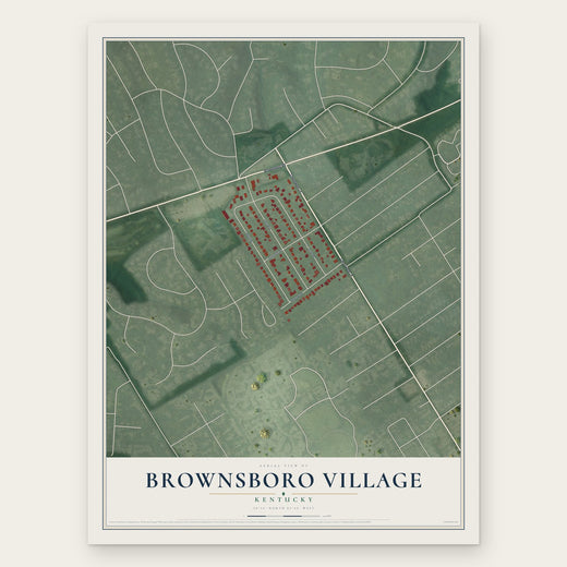 Brownsboro Village, Kentucky map print, the full design