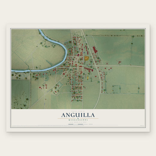 Anguilla, Mississippi map print, the full design