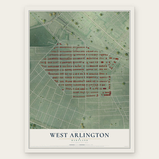 West Arlington, Maryland map print, the full design