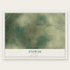 Etowah, Arkansas map print, the full design