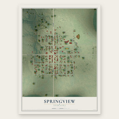 Springview, Nebraska map print, the full design