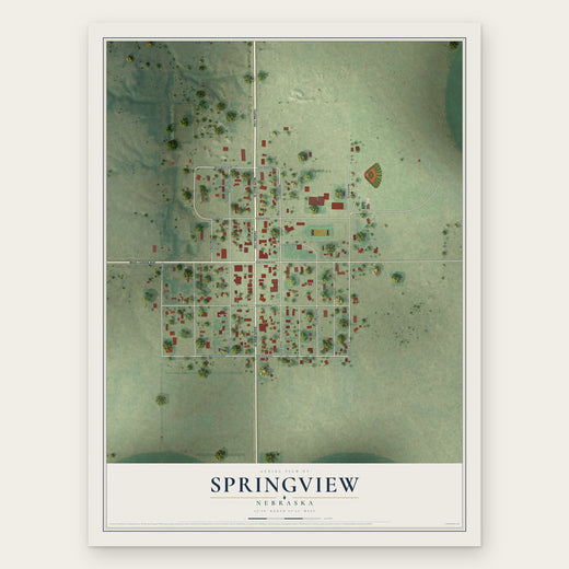 Springview, Nebraska map print, the full design