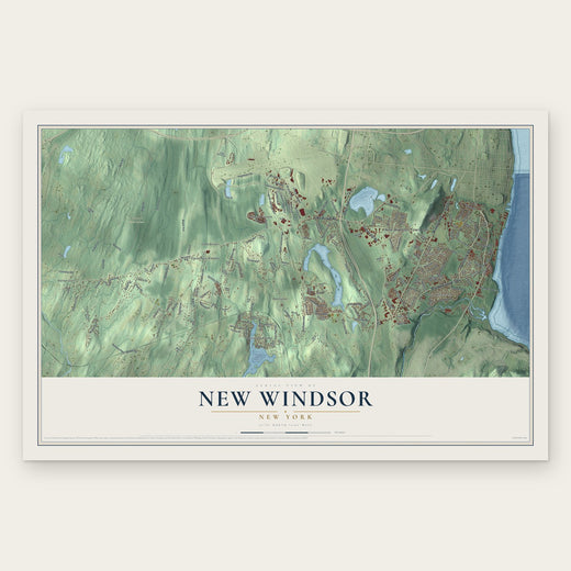 New Windsor, New York map print, the full design