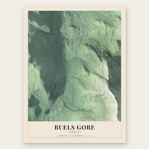 Buels Gore, Vermont map print, the full design