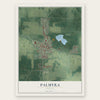 Palmyra, Indiana map print, the full design