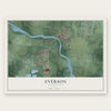 Everson, Washington map print, the full design
