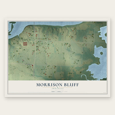 Morrison Bluff, Arkansas map print, the full design