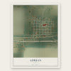 Adrian, Texas map print, the full design