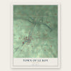 Town of Le Roy, New York map print, the full design