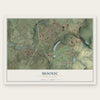 Moosic, Pennsylvania map print, the full design