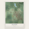Slayton, Minnesota map print, the full design