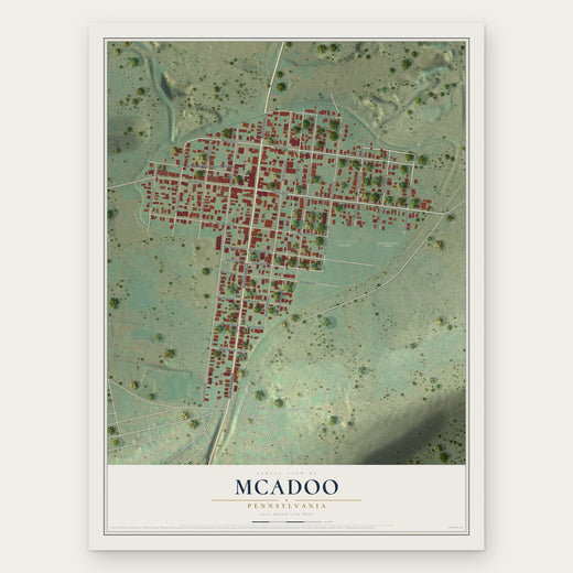 McAdoo, Pennsylvania map print, the full design