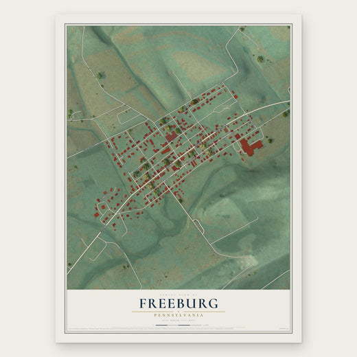 Freeburg, Pennsylvania map print, the full design