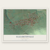 Elizabethville, Pennsylvania map print, the full design