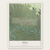 Opal, Wyoming map print, the full design