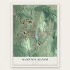 Hampton Manor, New York map print, the full design