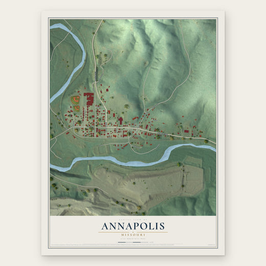 Annapolis, Missouri map print, the full design