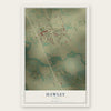 Hawley, Texas map print, the full design