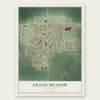 Grand Meadow, Minnesota map print, the full design