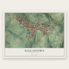 Dallastown, Pennsylvania map print, the full design