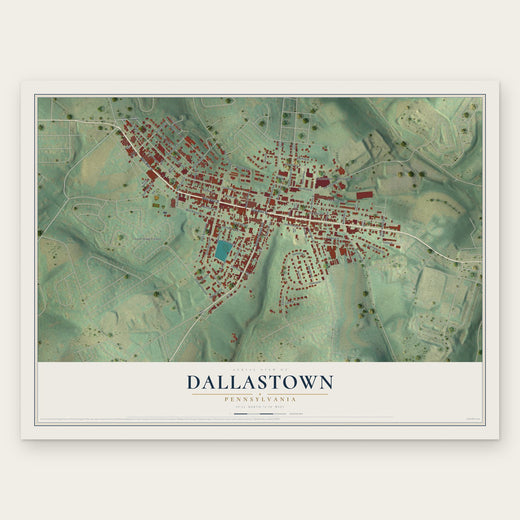 Dallastown, Pennsylvania map print, the full design