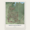 White Settlement, Texas map print, the full design