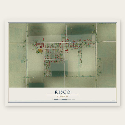 Risco, Missouri map print, the full design