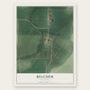 Belcher, Louisiana map print, the full design