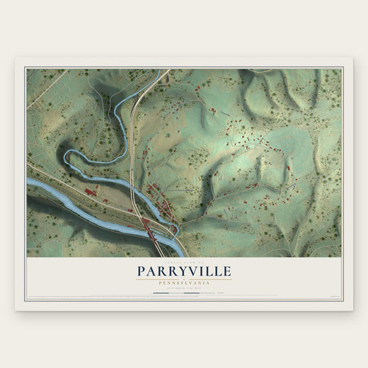 Parryville, Pennsylvania map print, the full design