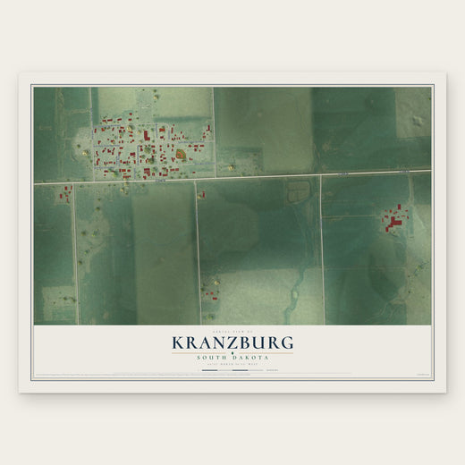 Kranzburg, South Dakota map print, the full design