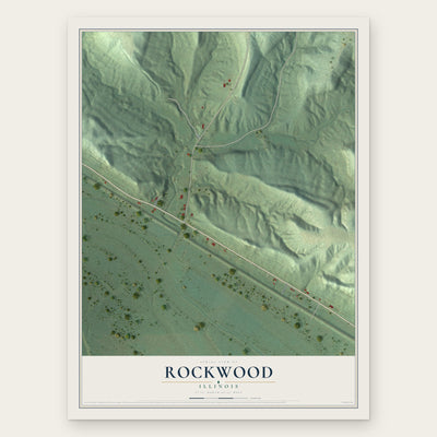 Rockwood, Illinois map print, the full design