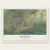 Prescott, Washington map print, the full design