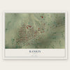 Rankin, Texas map print, the full design