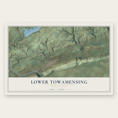 Lower Towamensing, Pennsylvania map print, the full design