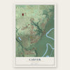 Carver, Minnesota map print, the full design