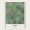 Flippin, Arkansas map print, the full design