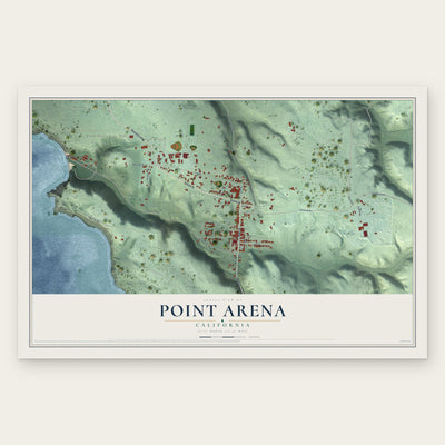 Point Arena, California map print, the full design