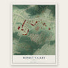 Sunset Valley, Texas map print, the full design