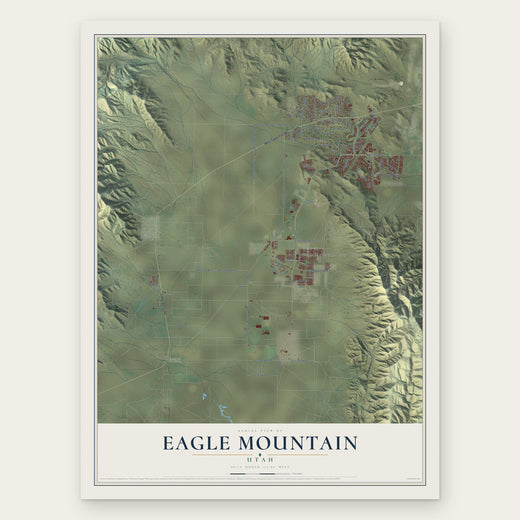 Eagle Mountain, Utah map print, the full design