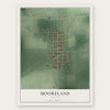 Mooreland, Indiana map print, the full design