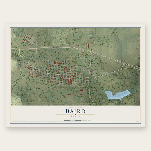 Baird, Texas map print, the full design