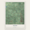 Alpine, Michigan map print, the full design